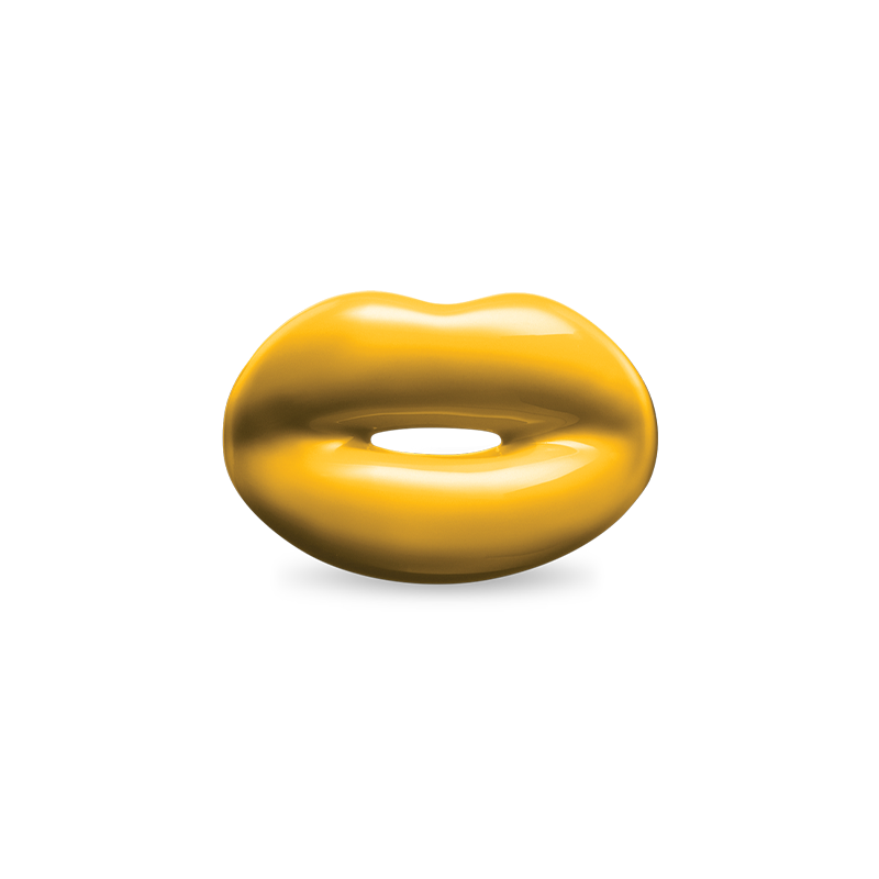 Banana Yellow Hotlips ring by Solange front view