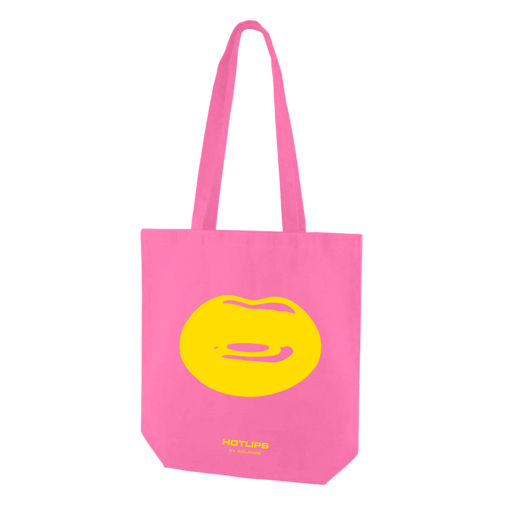 Hotlips lip tote bag Pink and Yellow