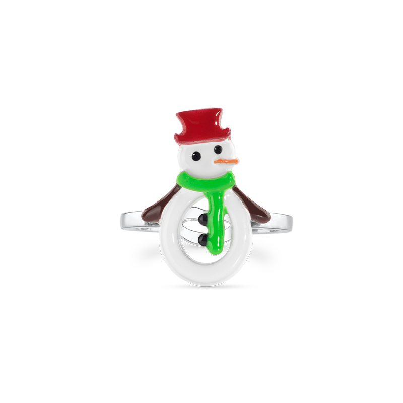 Snowman Hotglyph ring by British designer Solange Azagury-Partridge front view