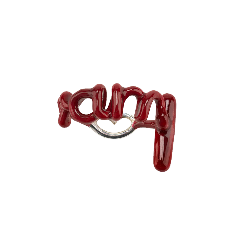 Vamp Hotscripts Word ring by Solange - front view