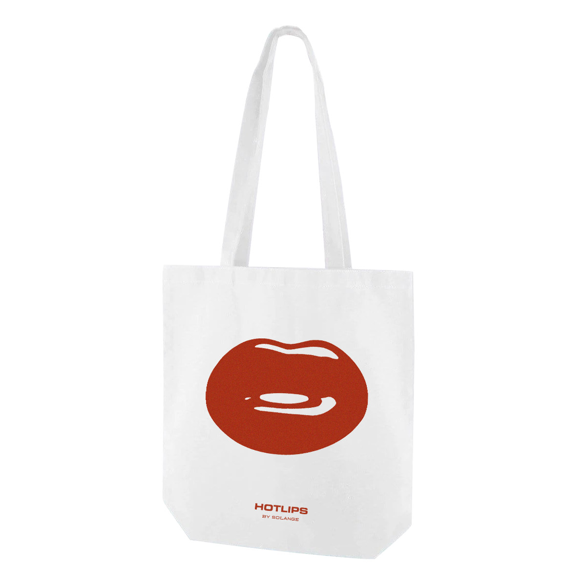 Hotlips lip tote bag white classic red