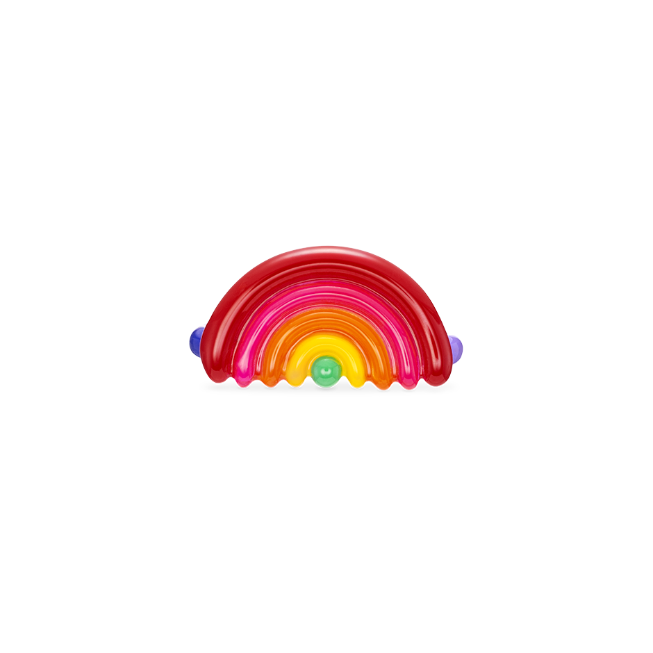 The Rainbow Hotglyph Symbol Ring Sterling Silver and Enamel by Solange Azagury-Partridge Front View