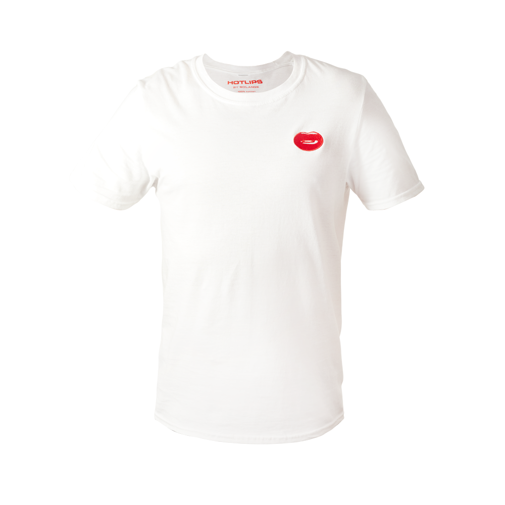 Hotlips T Shirt Flat Product Image White