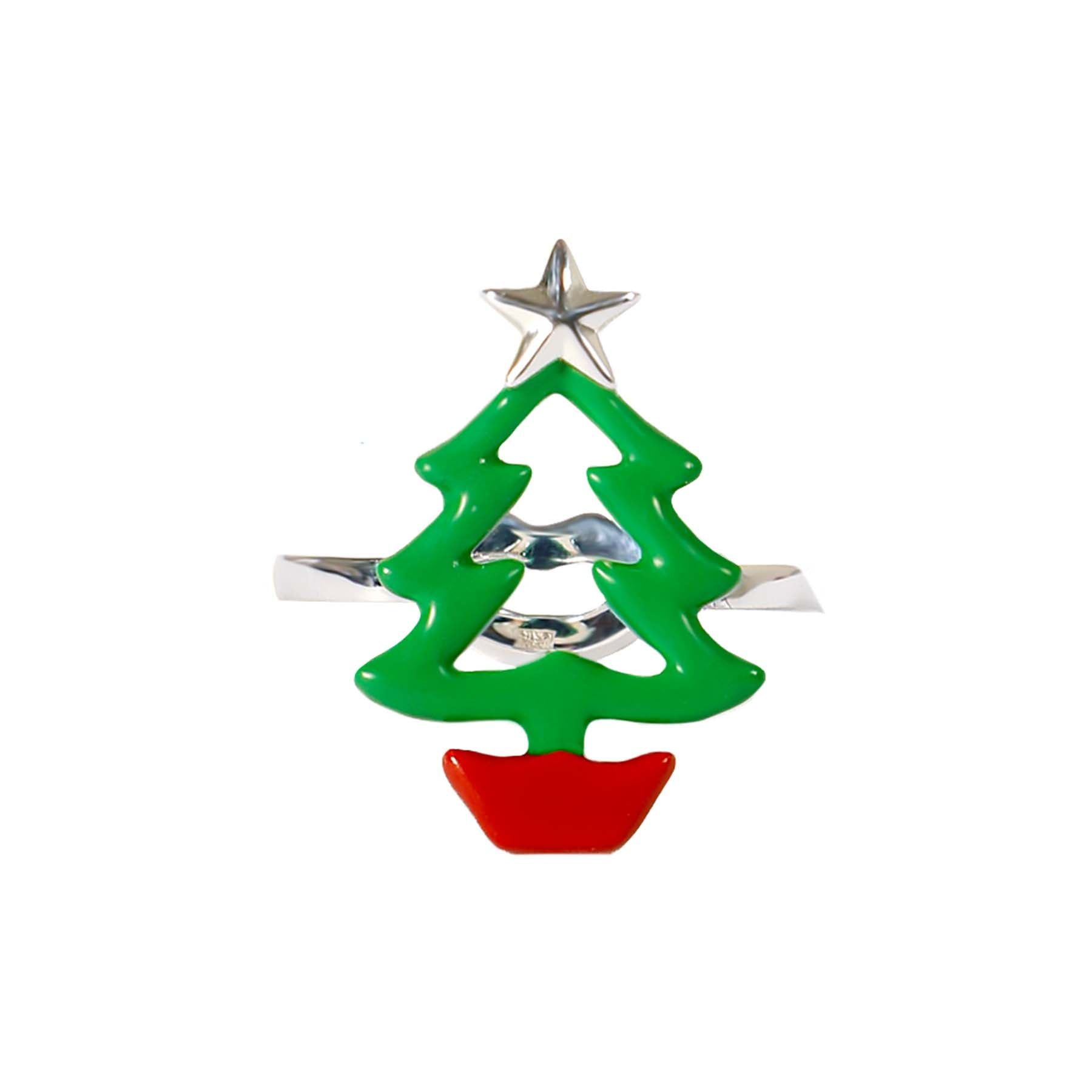 Christmas Tree Hotglyph ring by British designer Solange Azagury-Partridge front view