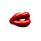 Hotlips By Solange Classic Red Hotlips Lip shaped silver and Enamel ring side angled view by Solange Azagury-Partridge