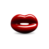Hotlips By Solange Classic Red Hotlips Lip shaped silver and Enamel ring front view by Solange Azagury-Partridge