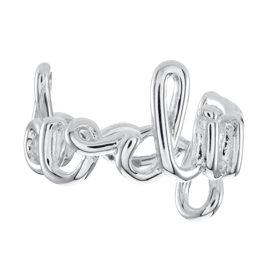 Darling Hotscripts Ring - Silver - Hotlips By Solange