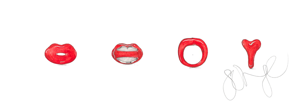 Hotlips by Solange Drawing Design Paint Up