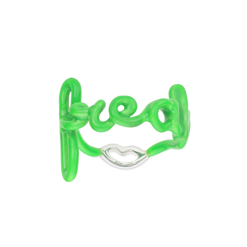 Freak Hotscript by Solange ring in neon green enamel