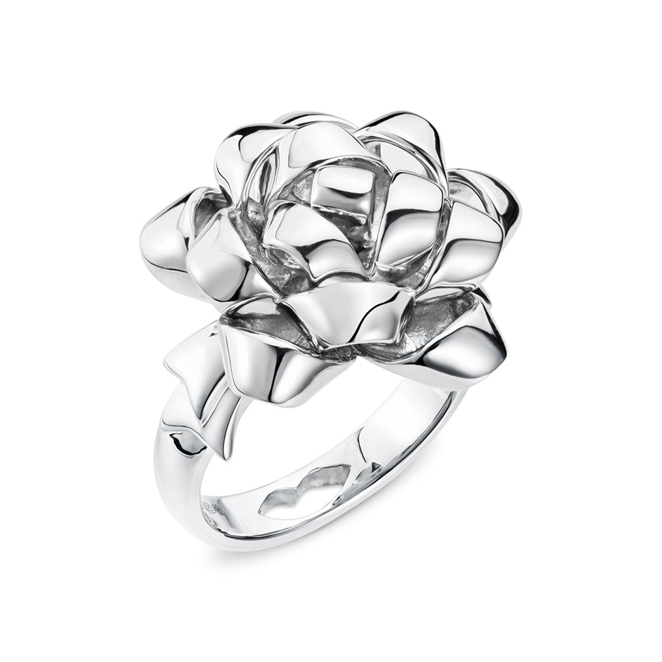 Gift Bow Ring Red silver by Solange Azgury-Partridge side view