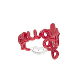 Naughty Hotscript by Solange ring in classic red enamel - front view final