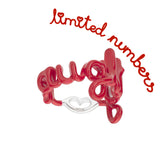 Naughty Hotscript by Solange ring in classic red enamel - front view