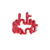 Naughty Hotscript by Solange ring in classic red enamel - front view 2