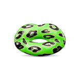 Neon Green Leopard Enamel Hotlips Lip Shaped Ring by Solange Azagury-Partridge Front View