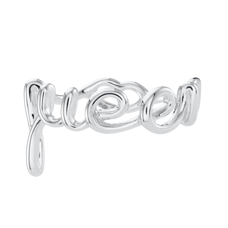 Queen Hotscripts Ring - Silver - Hotlips By Solange