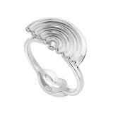 Rainbow Motif Hotglyph Ring Sterling Silver by Hotlips by Solange AngledView