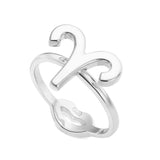 Aries Hotglyph Zodiac Ring Sterling Silver by Hotlips by Solange Angled View