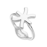 Pisces Zodiac Hotglyph Ring Sterling Silver by Hotlips by Solange Angled View