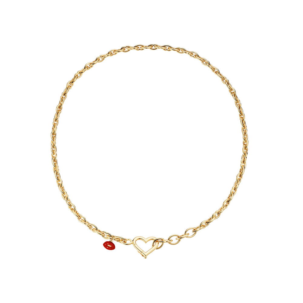 Love and Kisses Necklace Vermeil