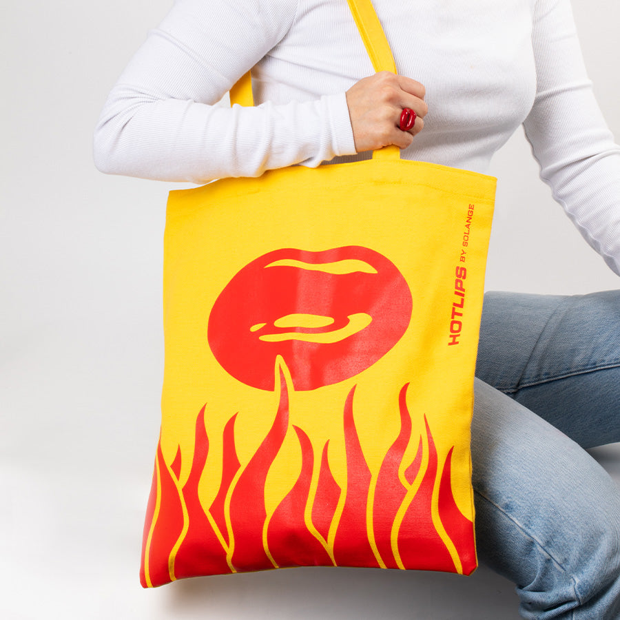 Hotlips Flames Tote Bag