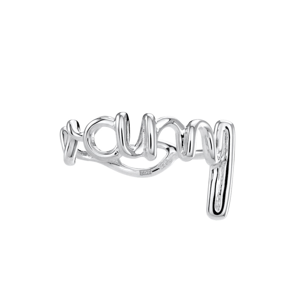 Vamp Hotscripts Ring Silver front view
