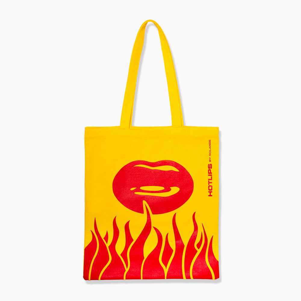 Hotlips Flames Tote Bag