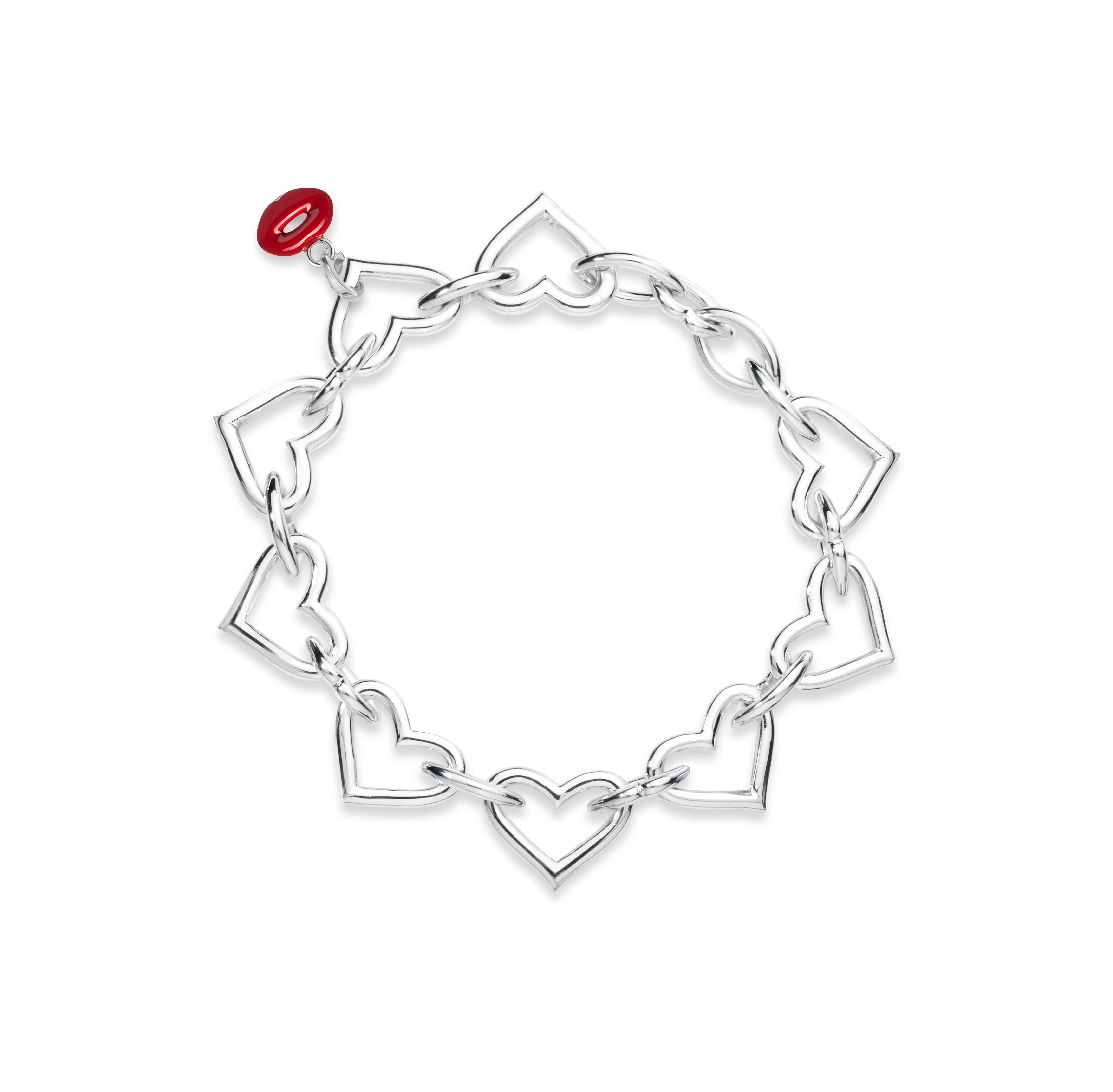 Lots of Love and Kisses Bracelet Silver