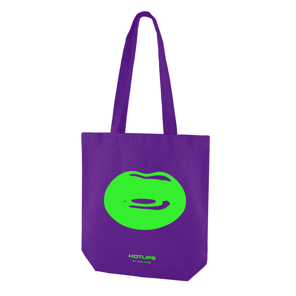 Hotlips lip tote bag Purple and Green