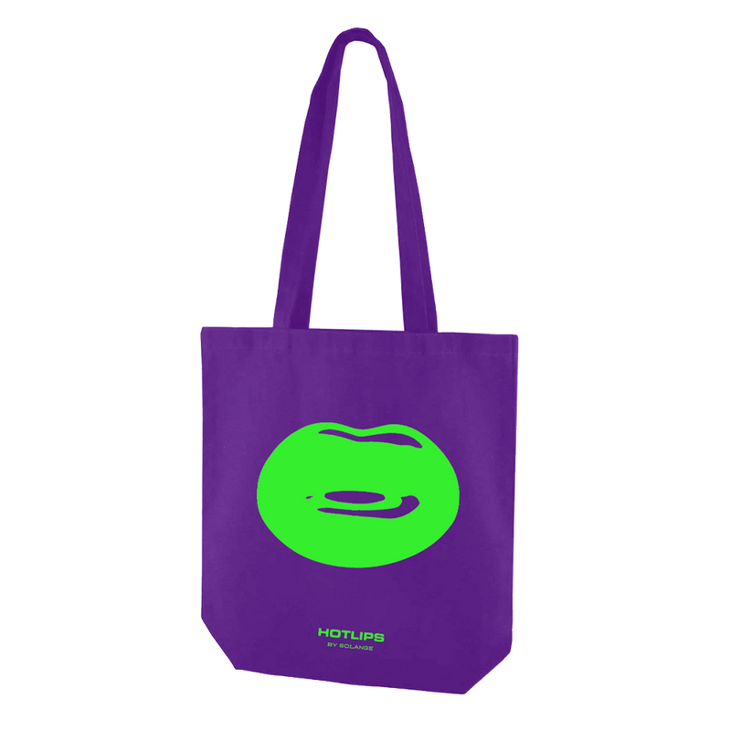 Hotlips lip tote bag Purple and Green