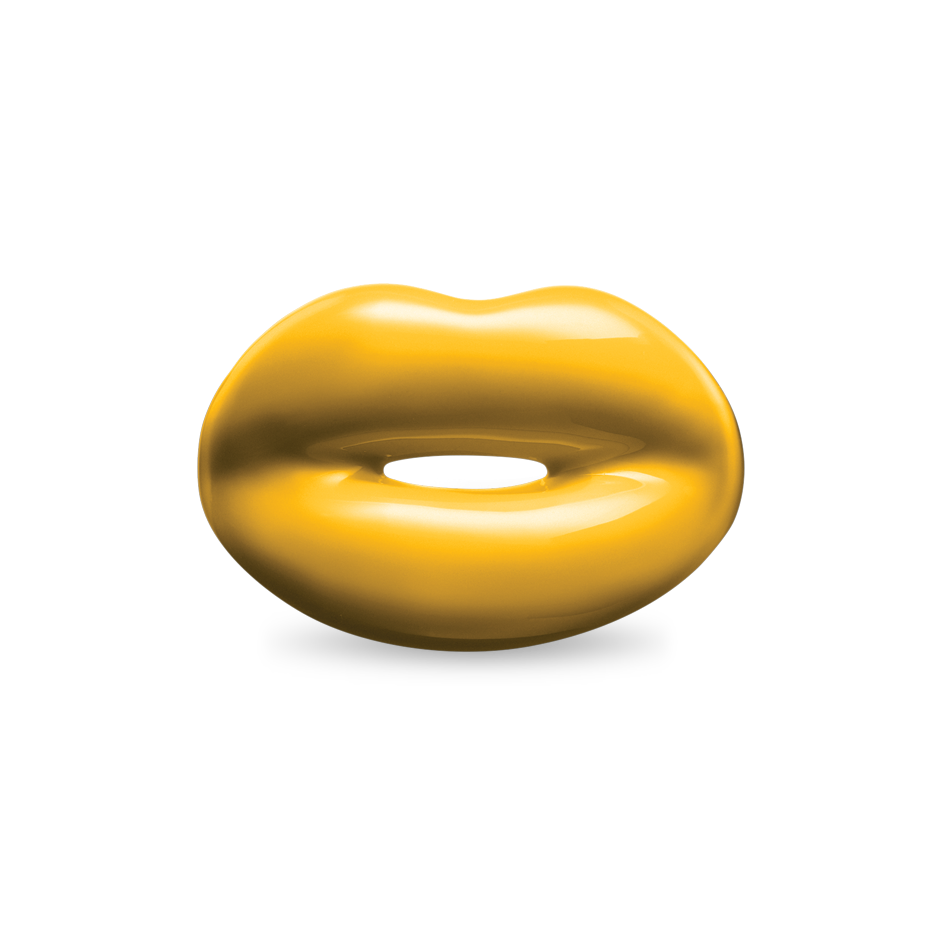 Banana Yellow Hotlips ring by Solange front view