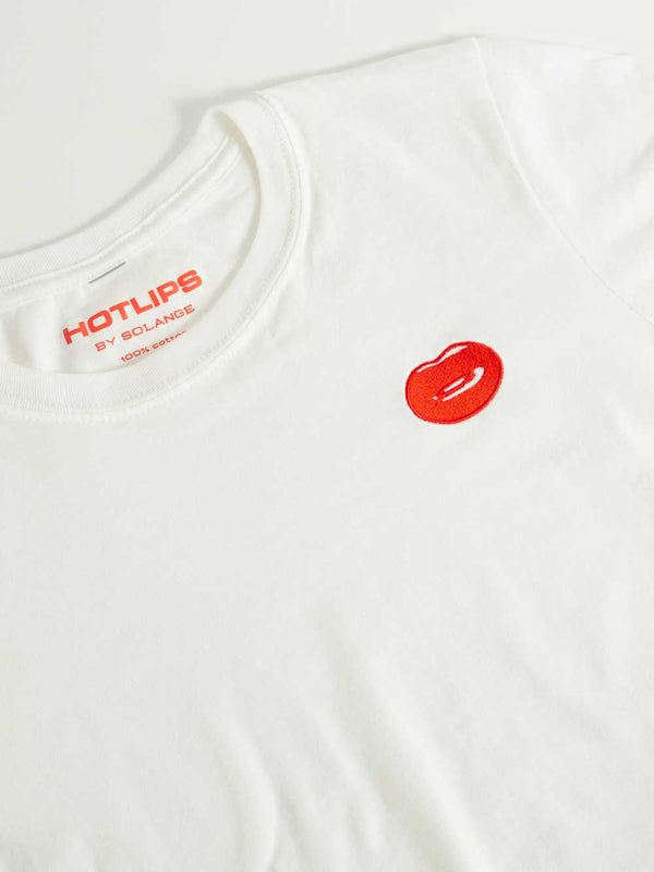 Hotlips T Shirt Detail embroidery