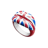 Union Jack Flag Hotlips Ring by Solange side view