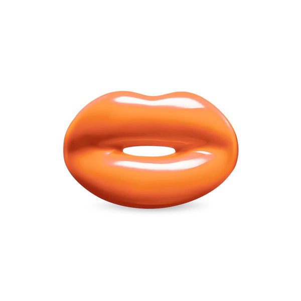 Pastel Orange Hotlips ring by Solange front view