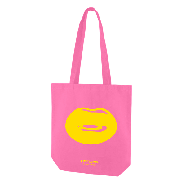 Hotlips lip tote bag Pink and Yellow
