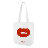Hotlips lip tote bag white classic red