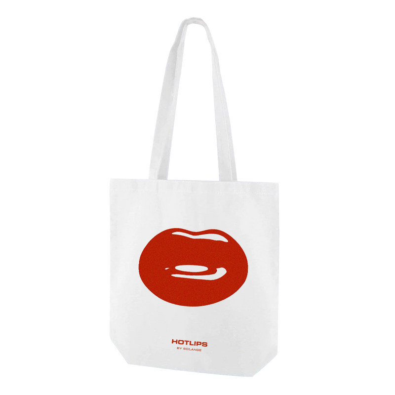 Hotlips lip tote bag white classic red