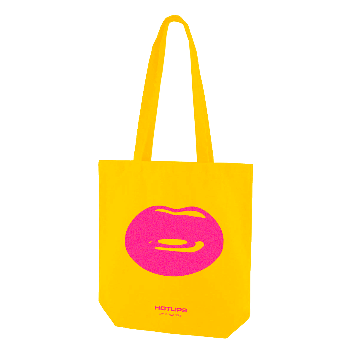 Hotlips tote bag yellow pink lips