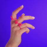 Capricorn Neon Pink Silver & Enamel Hotglyphs Zodiac Ring Hotlips by Solange Video On Hand